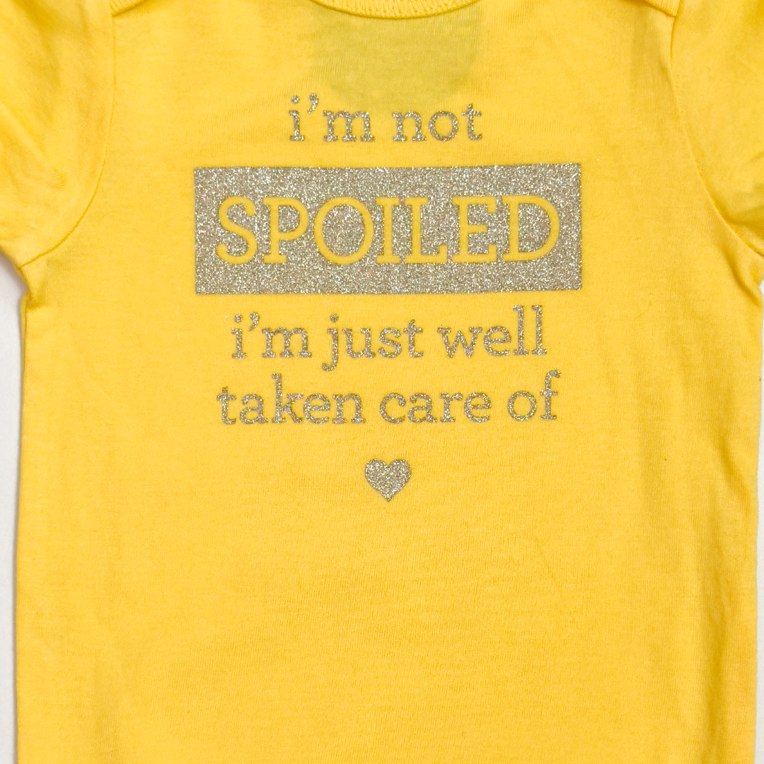 YELLOW GLITTER ONESIE