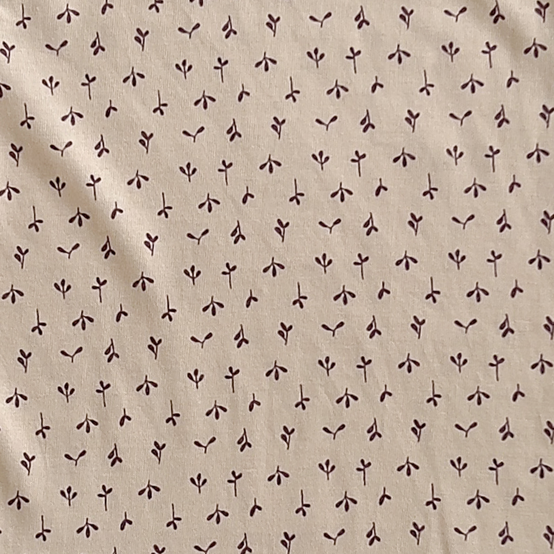 beige COTTON PATTERNED ONESIE
