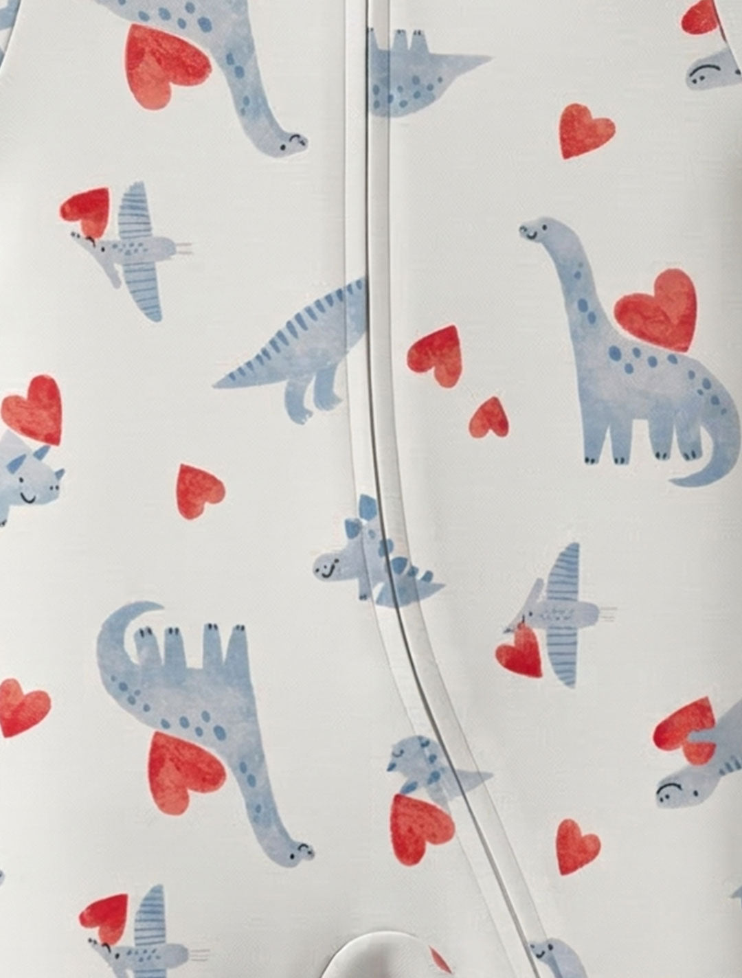 DINO LOVE ZIPPER SLEEPSUIT