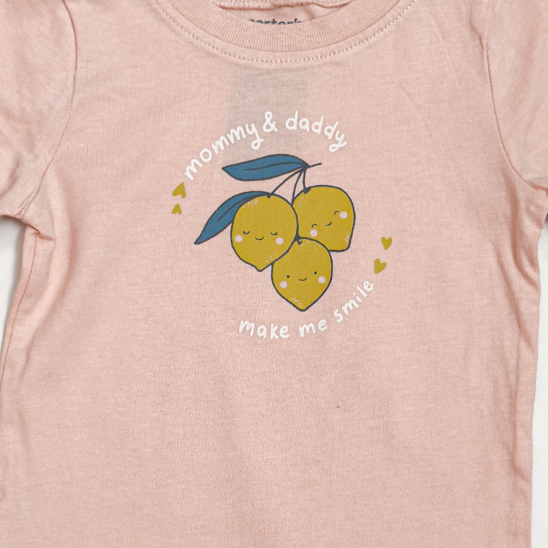 PASTEL PINK PRINTED ONESIE