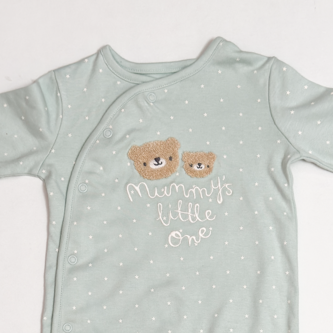 BEAR SAGE STAR PRINTED SLEEPSUIT