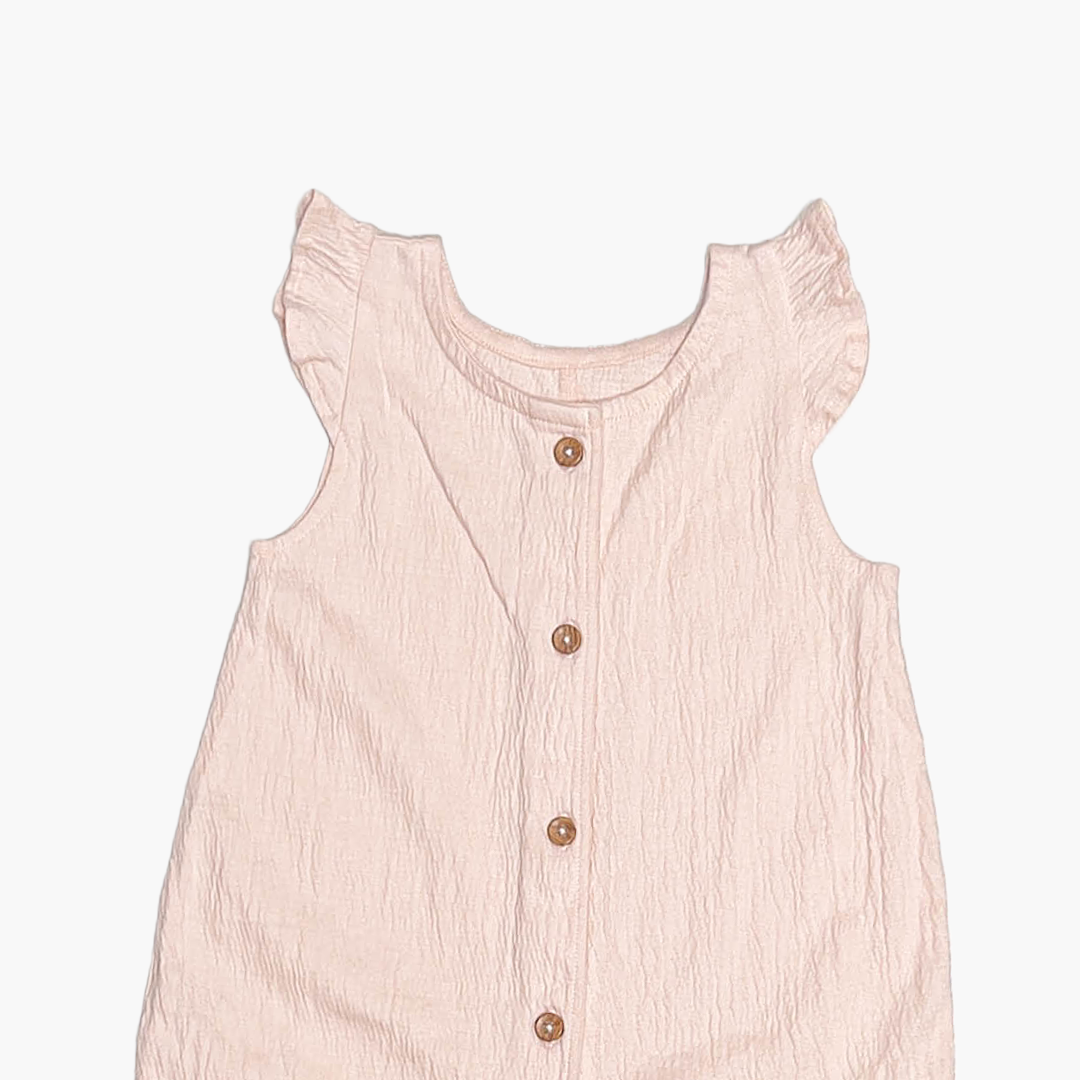 CORAL MUSLIN GIRLS JUMPSUIT