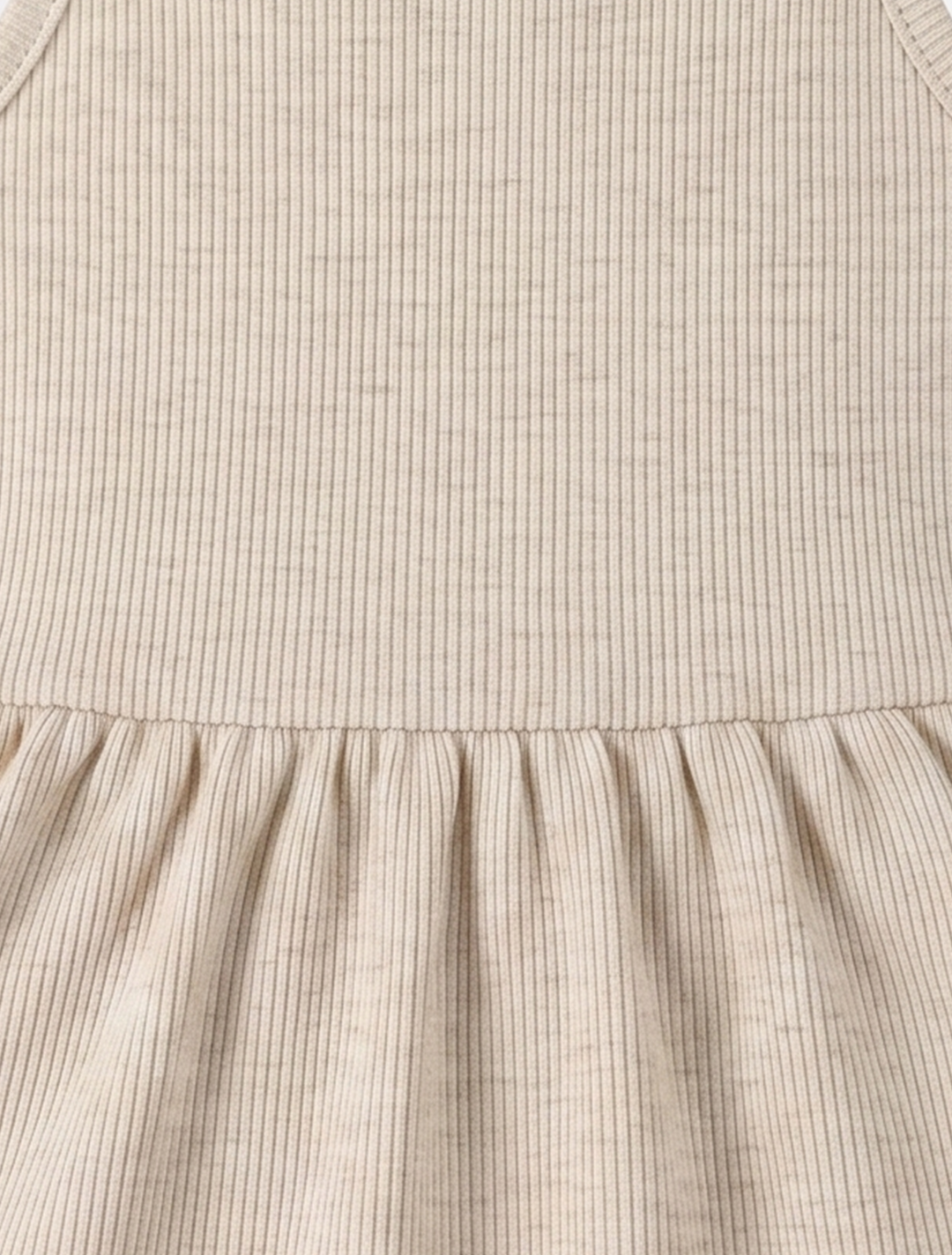 BEIGE POINTELLE SUNSUIT