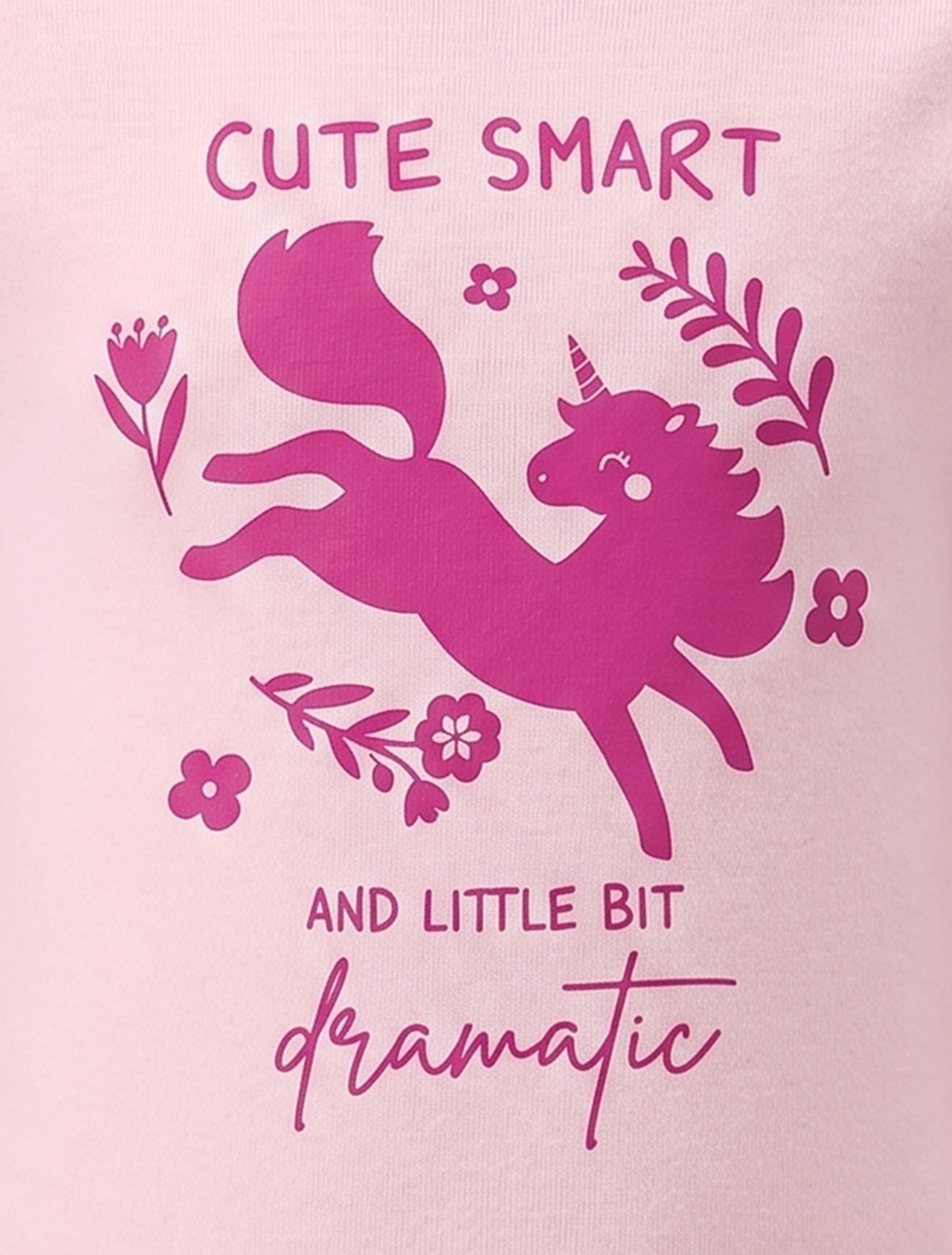 POWDER PINK PRINTED ONESIE