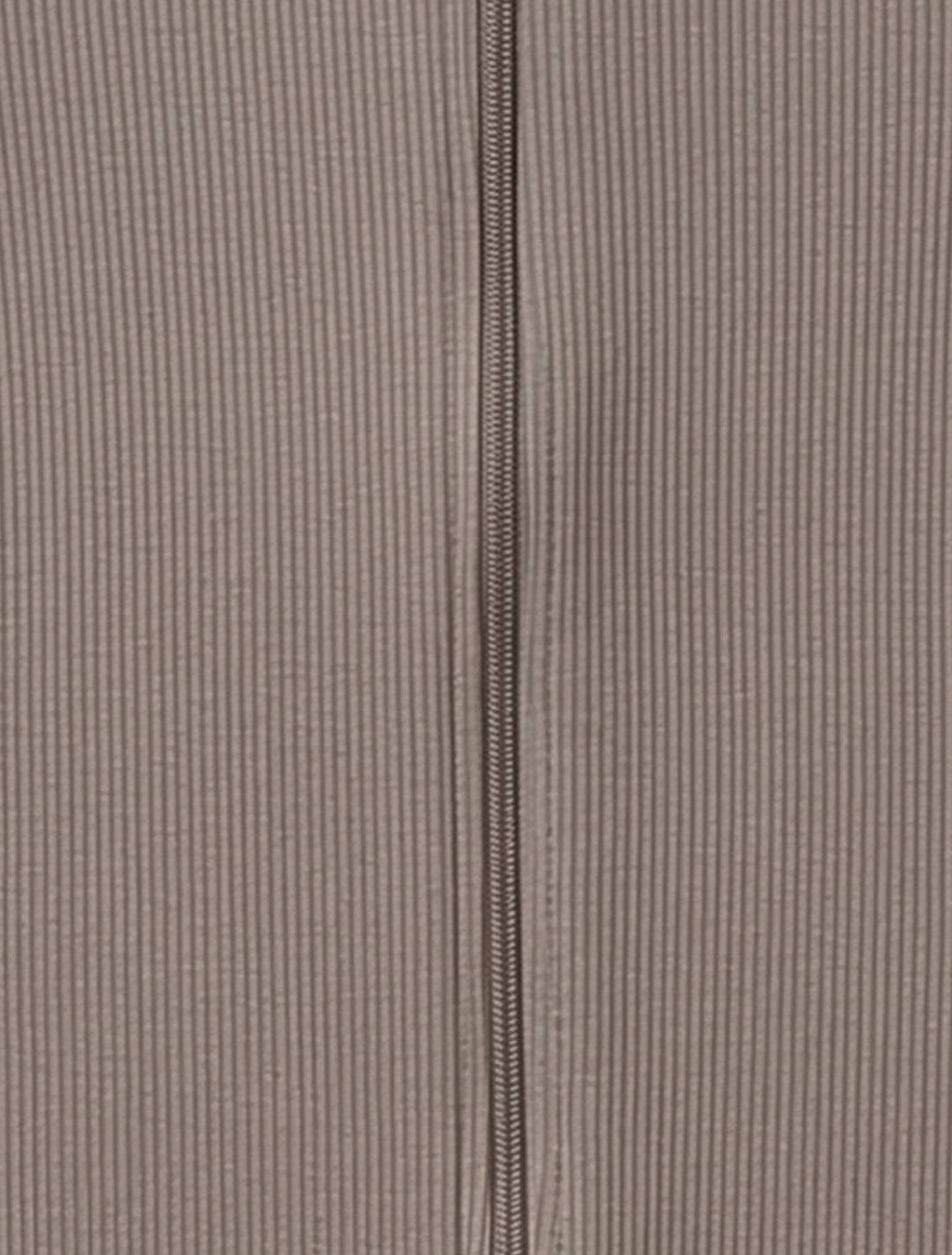 TAUPE RIBBED VISCOUS ZIPPER ROMPER