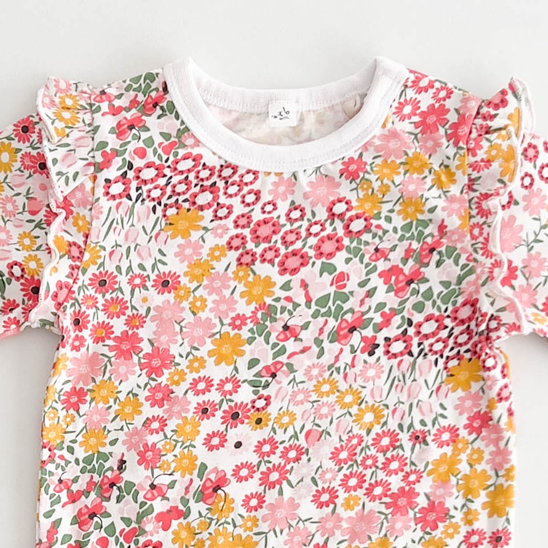 FLORAL PRINTED FULLSLEEVE ONESIE