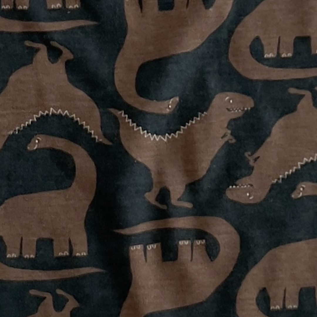 DARK GREEN DINO PRINT JUMPSUIT