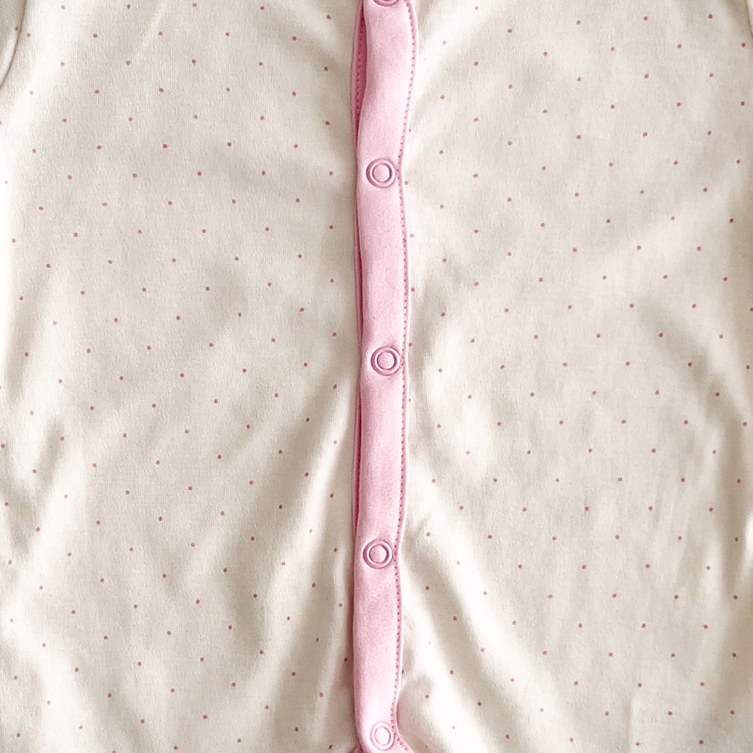 PINK POLKA DOT SLEEPSUIT