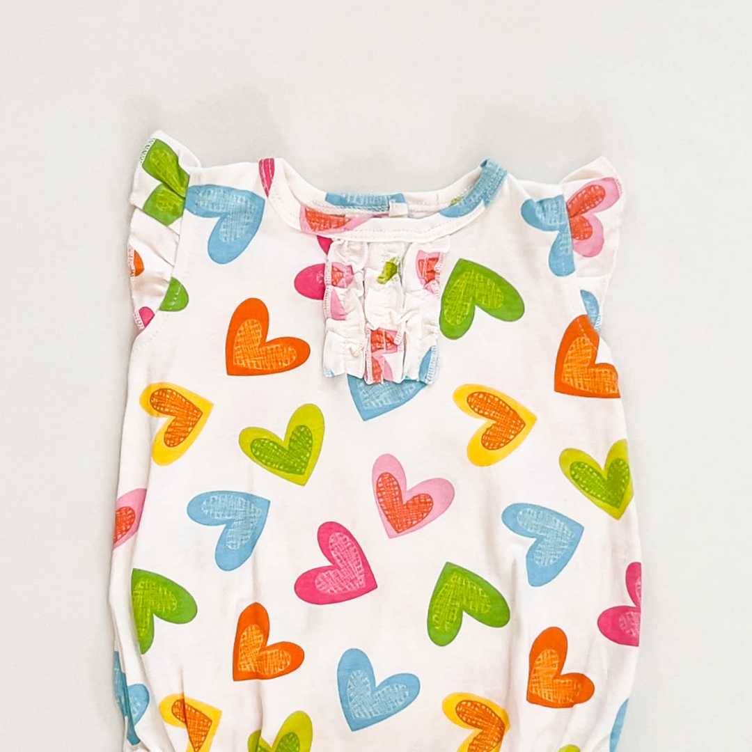 LOVE PRINTED GIRLS ONESIE