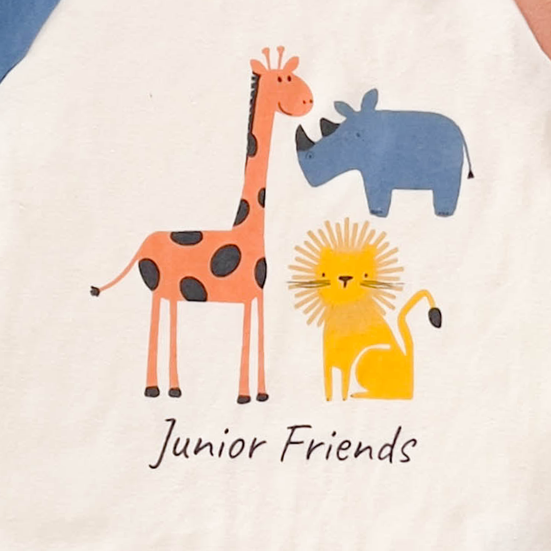 JUNIOR FRIENDS PRINT JUMPSUIT