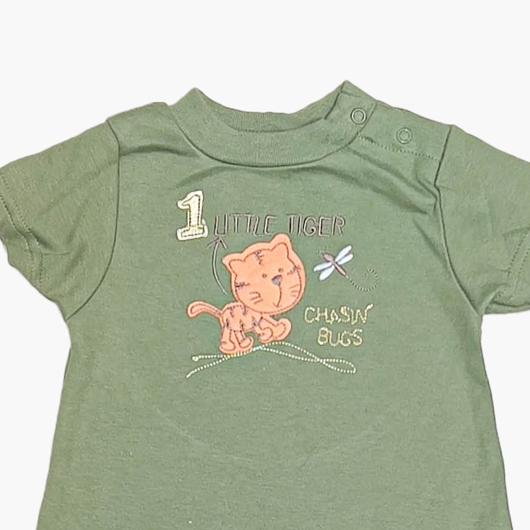 GREEN PRINTED JUMPSUIT