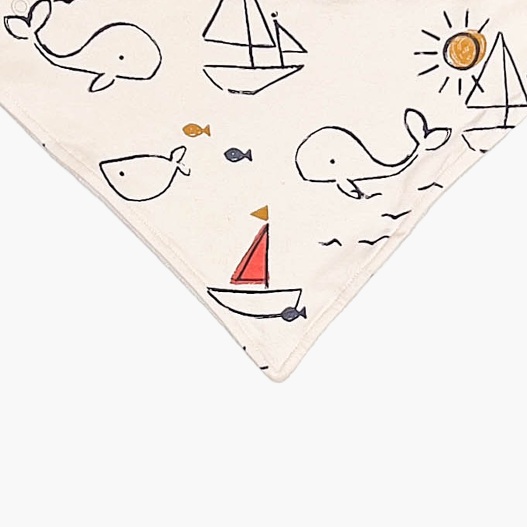 OFF WHITE PRINTED BANDANA BIBS