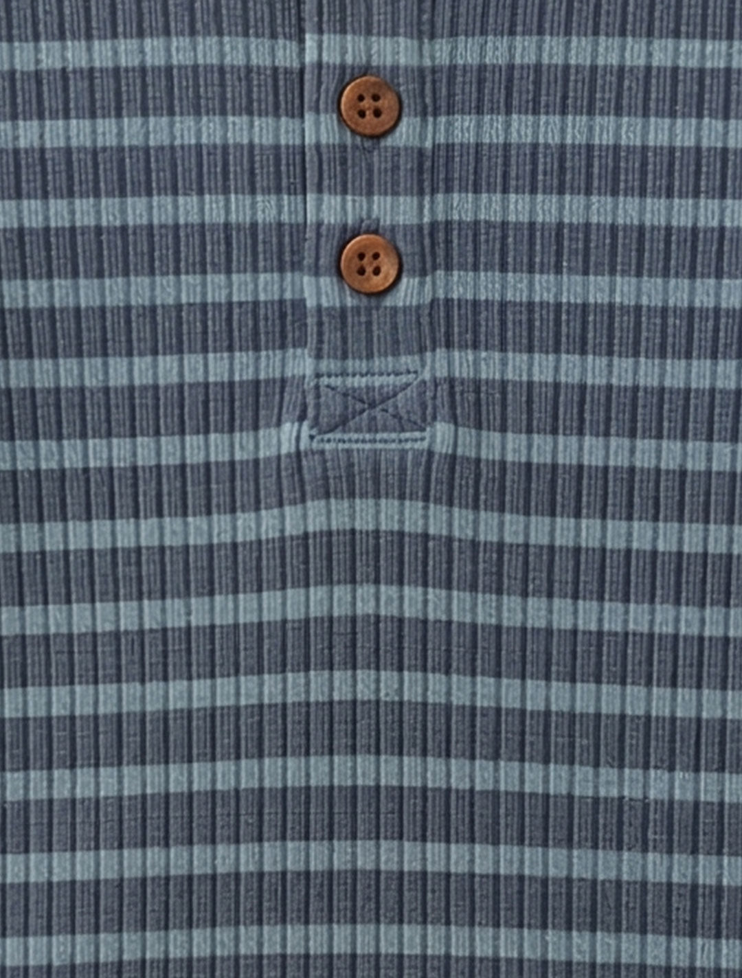 BLUE STRIPPED RIBBED ONESIE