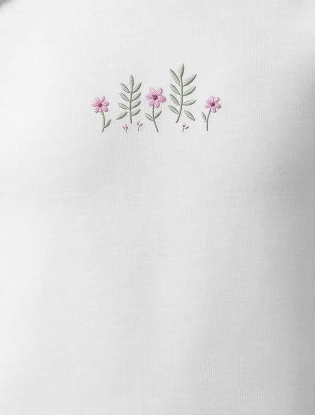 WHITE FLORAL ONESIE