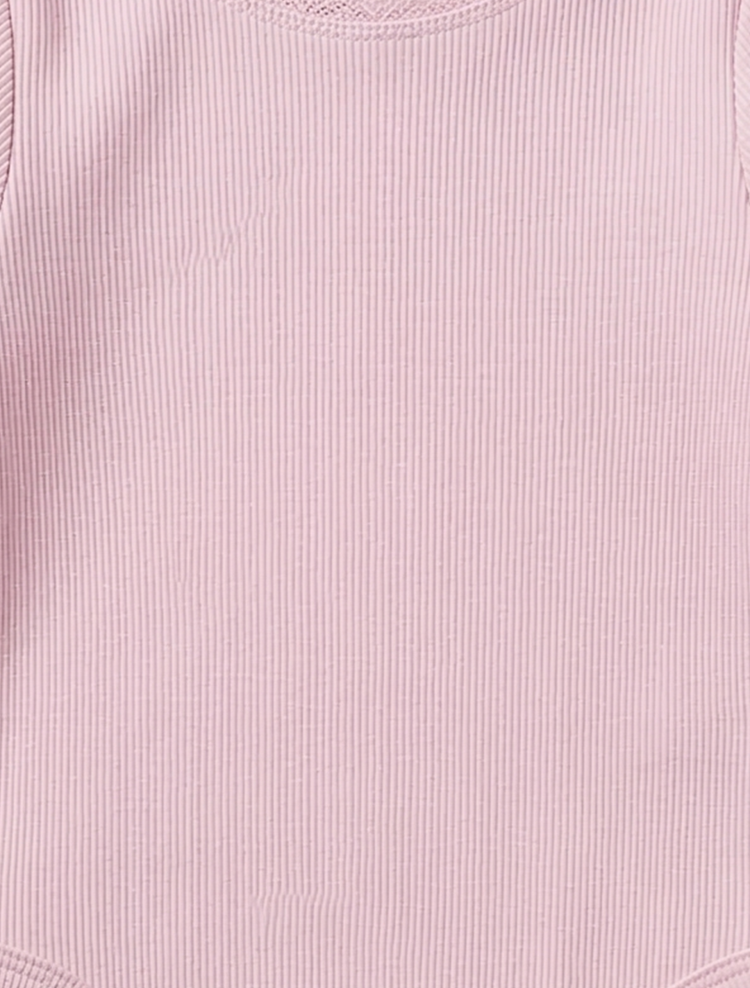 LAVENDER RIBBED LACE WORKED ONESIE