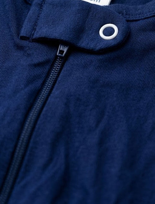 Blue zipper sleepsuit
