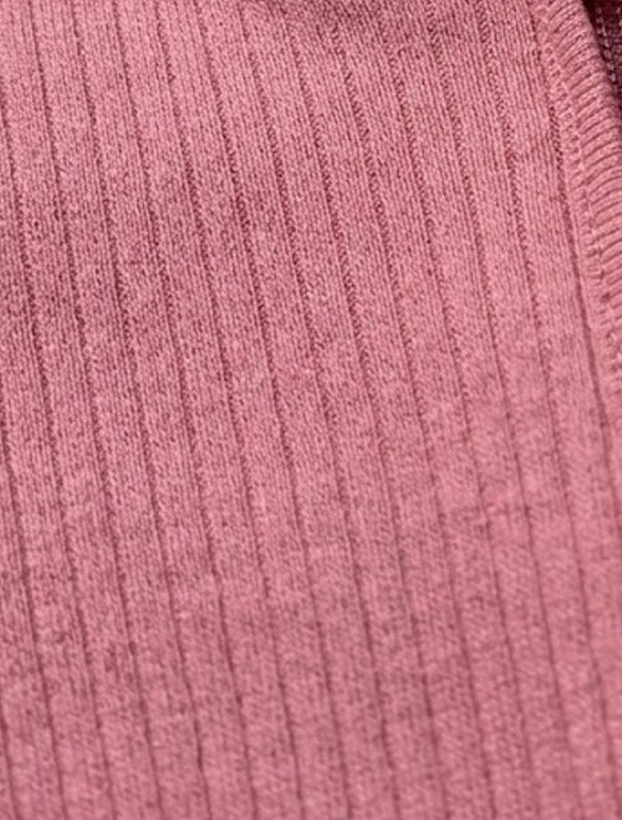 Pink ribbed 2 way zipper sleepsuit