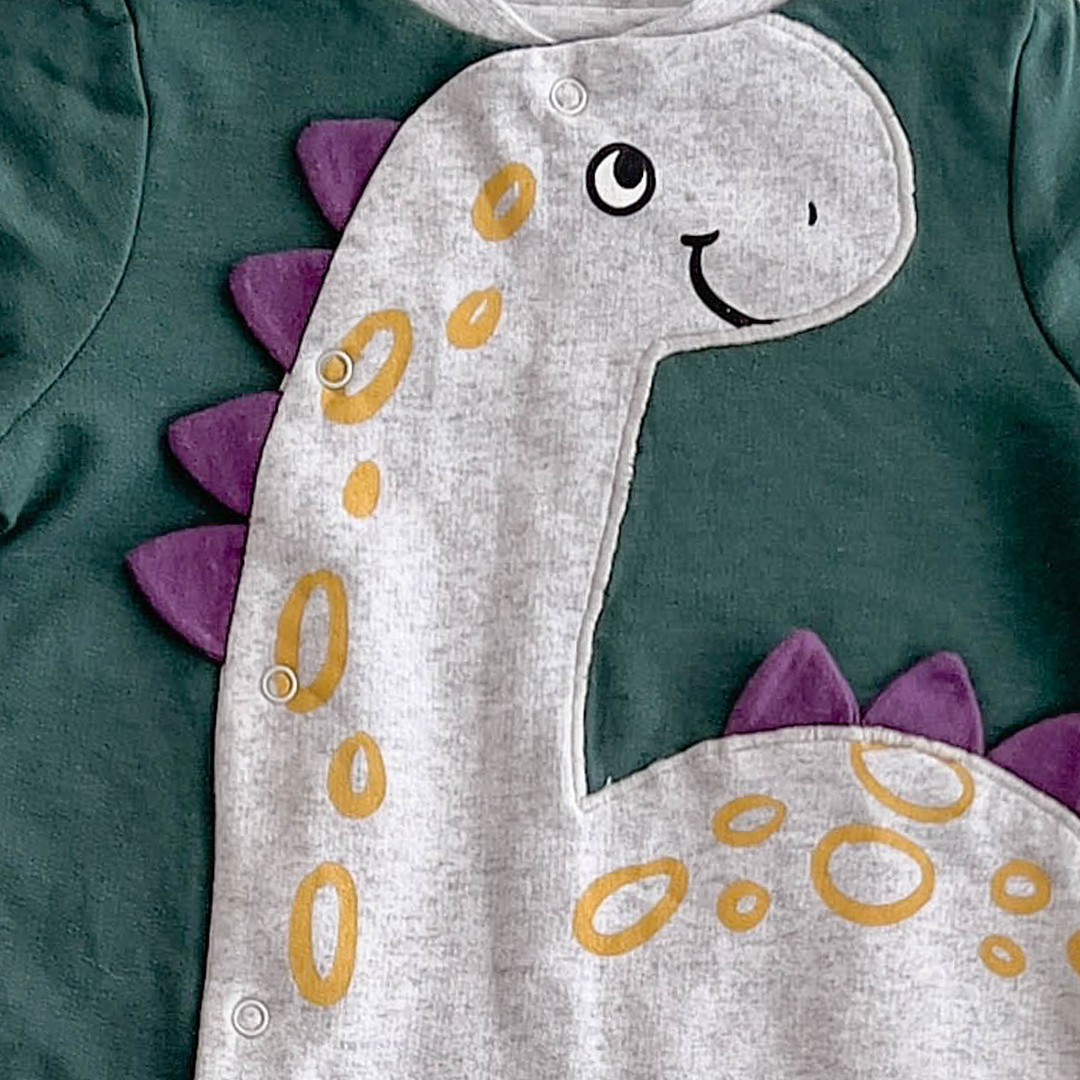 GREEN DINO ROMPER