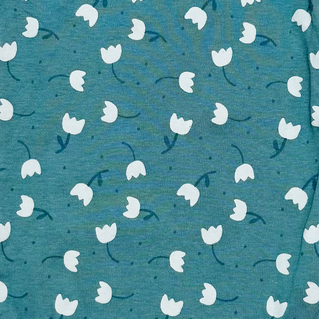 TEAL GREEN BLUE PRINTED ONESIE