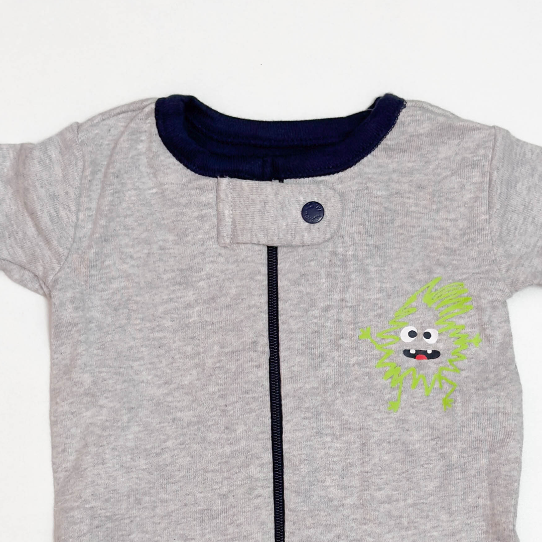 GREY ZIPPER JUMPSUIT