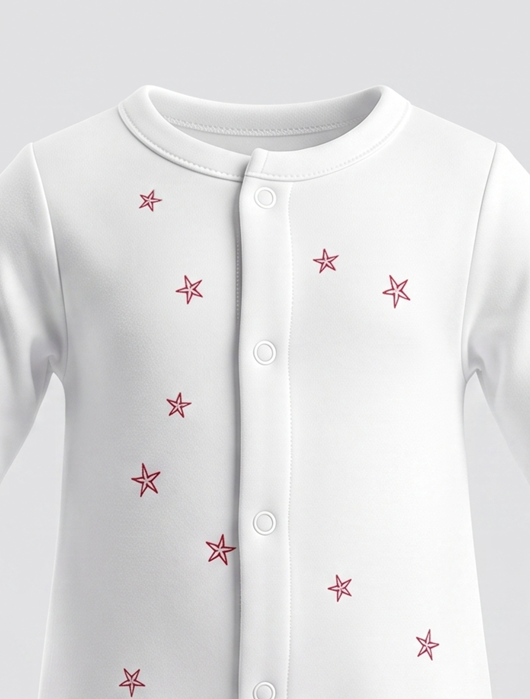 Pink star button sleepsuit