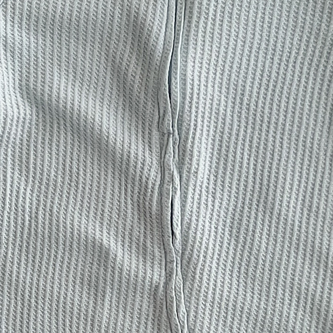 LIGHT BLUE RIBBED ROMPER