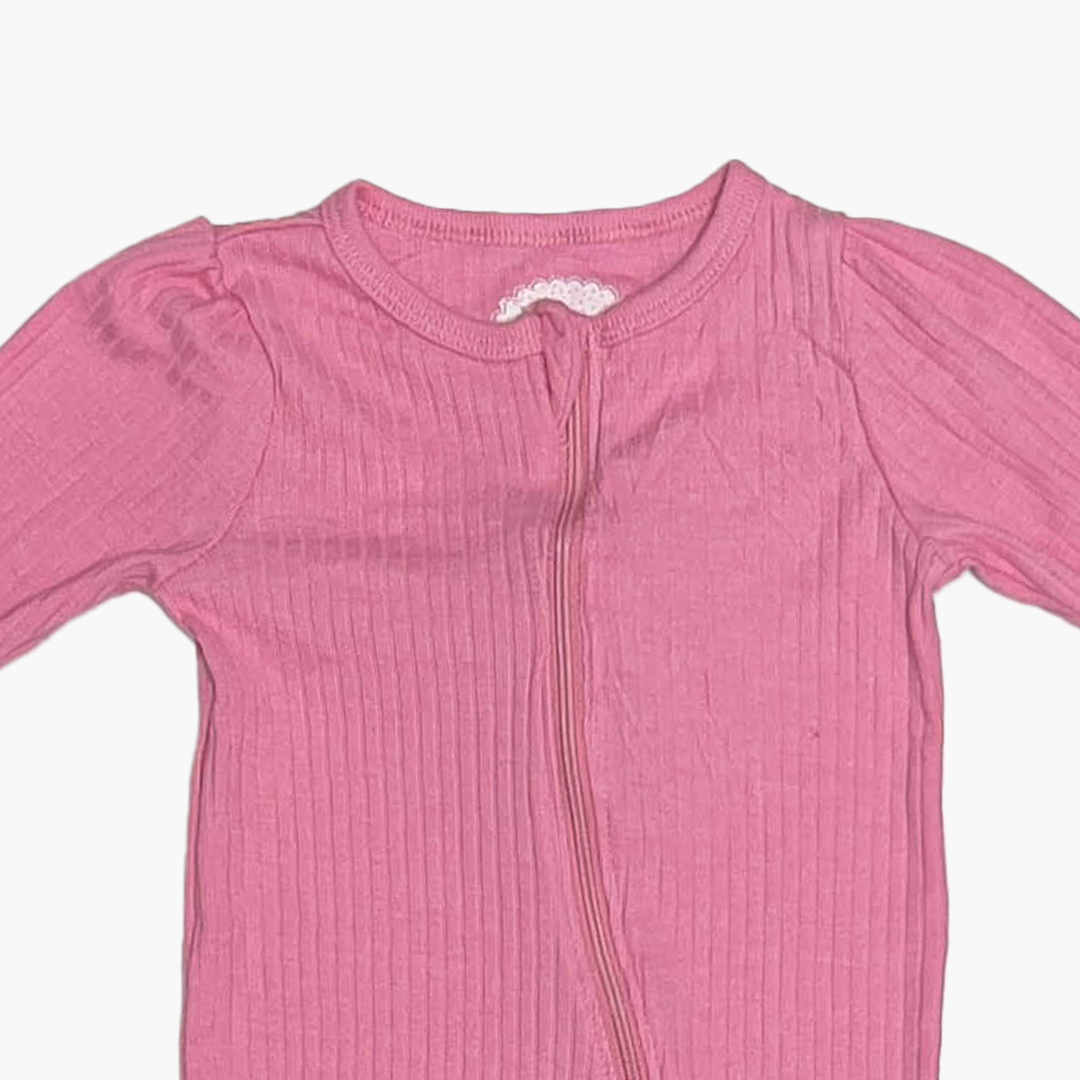 HOT PINK RIBBED ROMPER