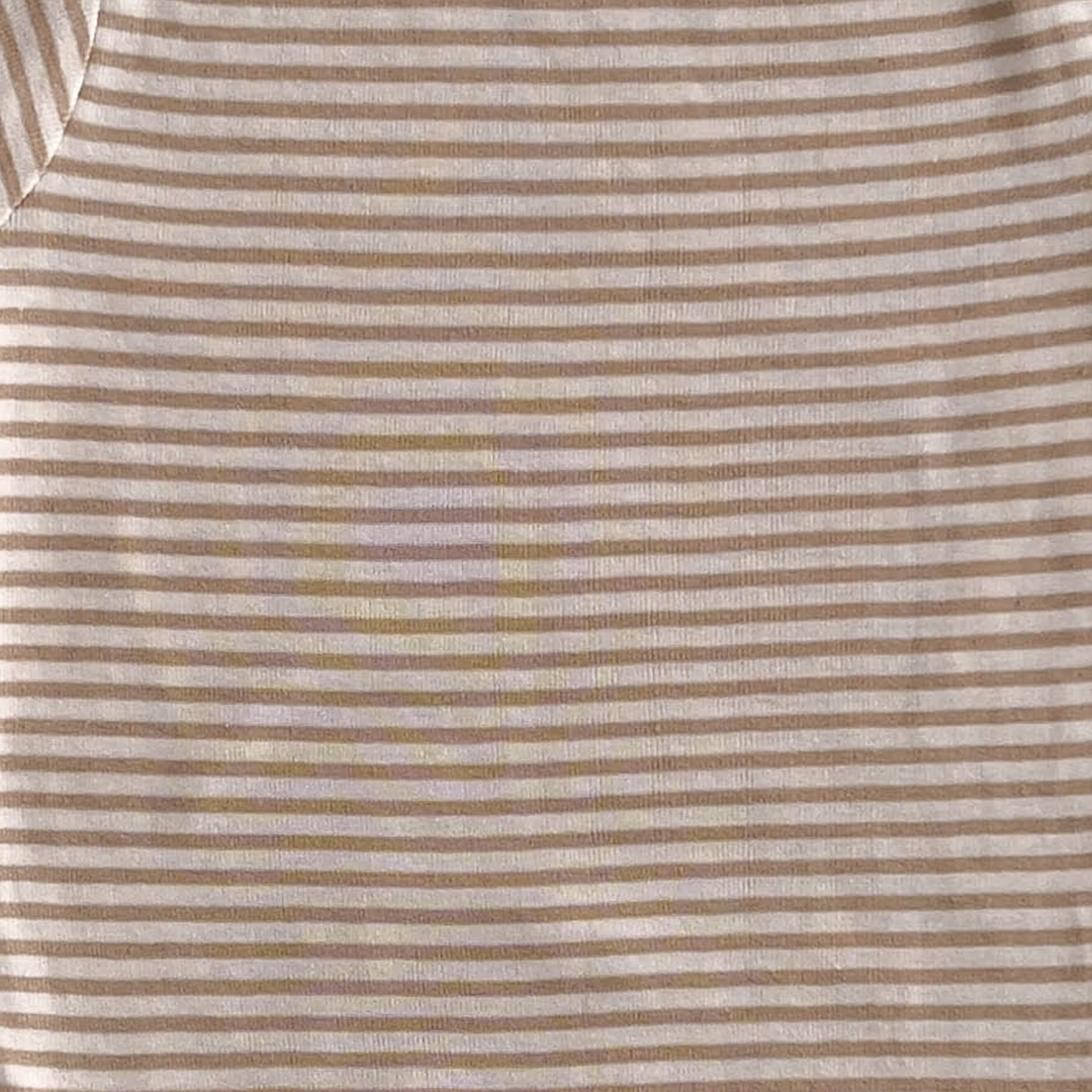 BEIGE STRIPES COTTON ONESIE