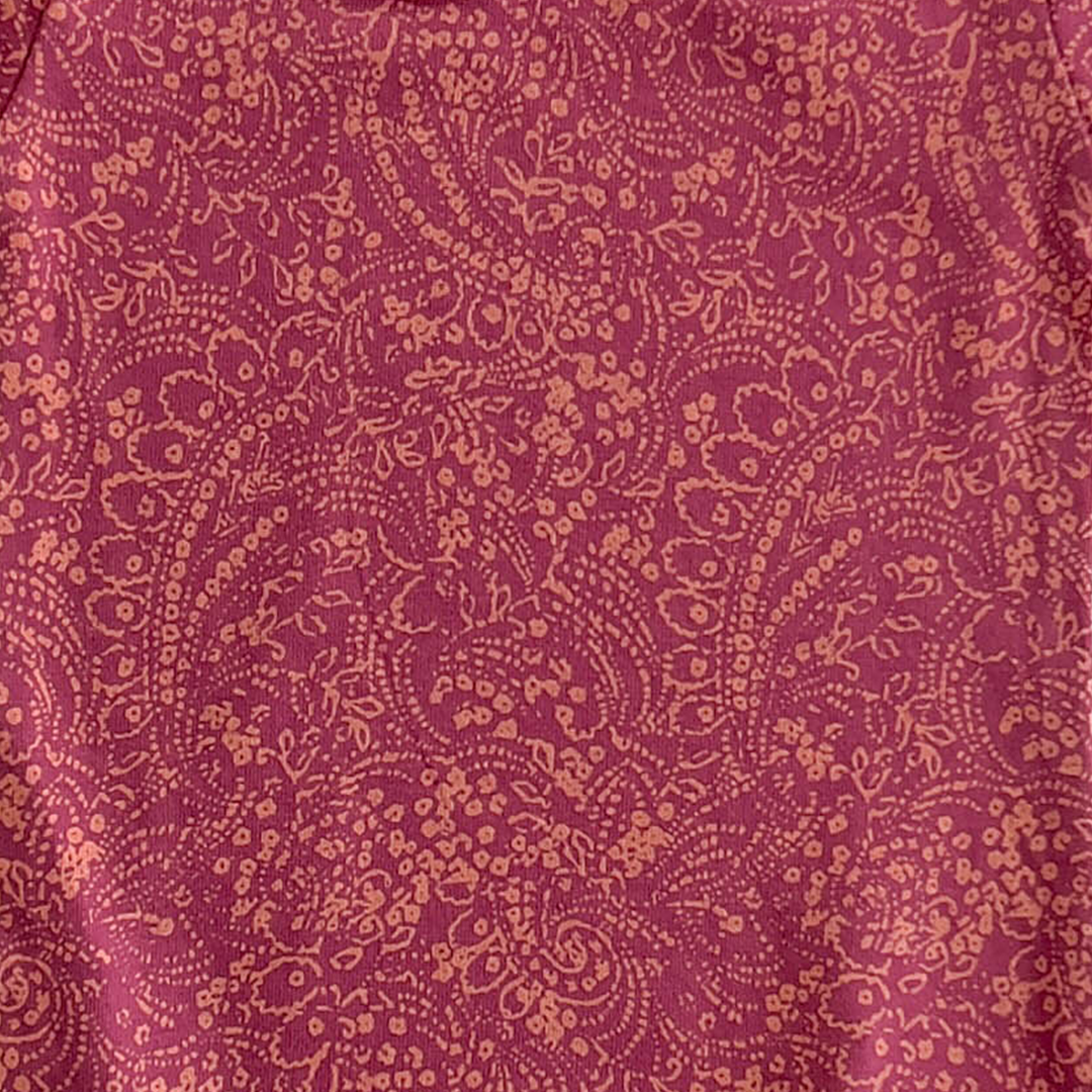 DARK PINK PATTERNED ONESIE