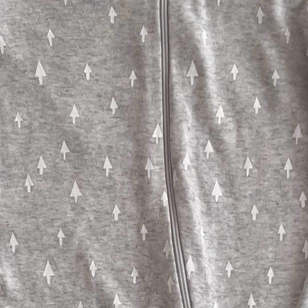 Grey arrow print sleepsuit