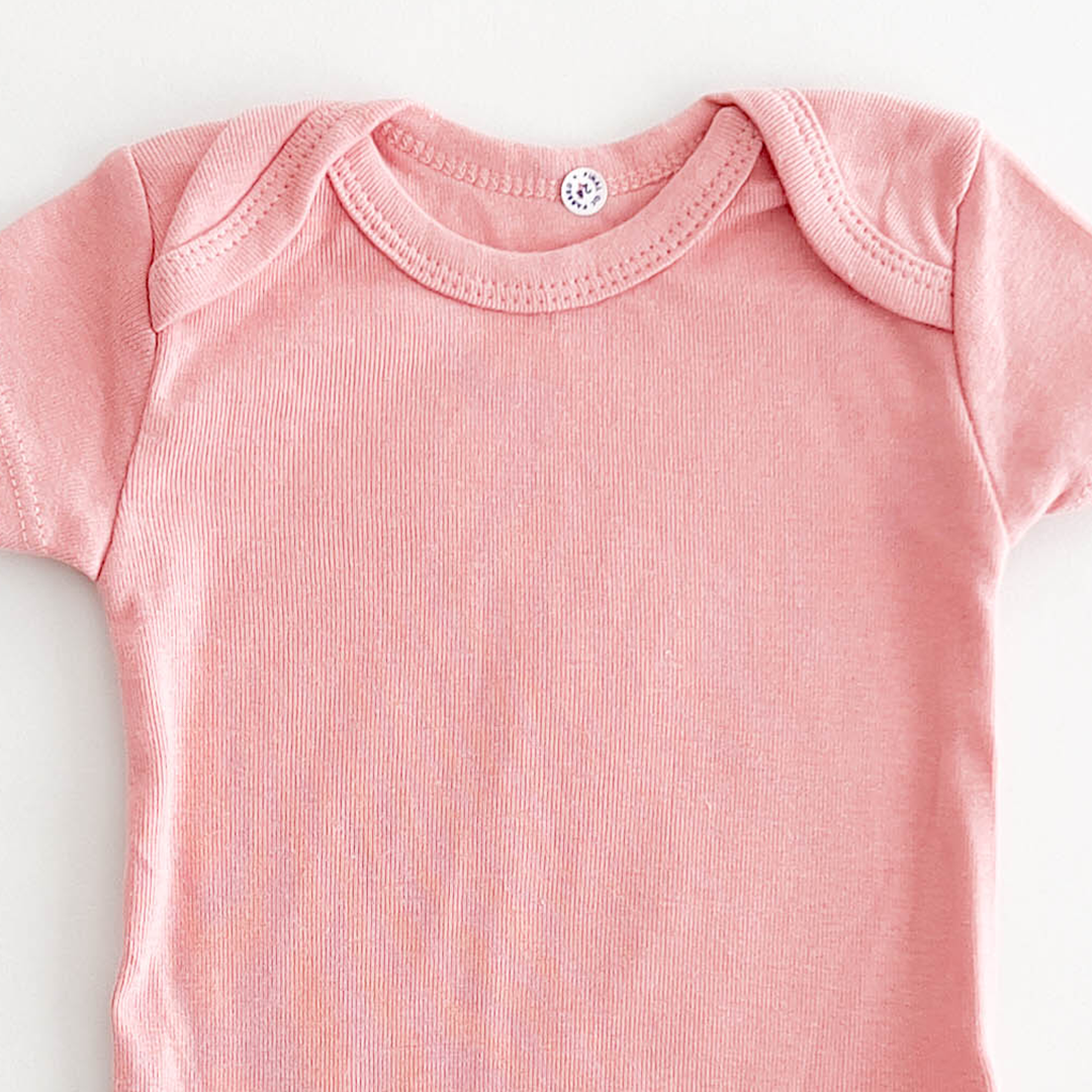 BABY PINK PLAIN COTTON ONESIE