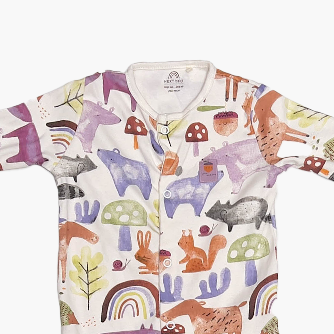 MULTICOLOUR BUTTON SLEEPSUIT