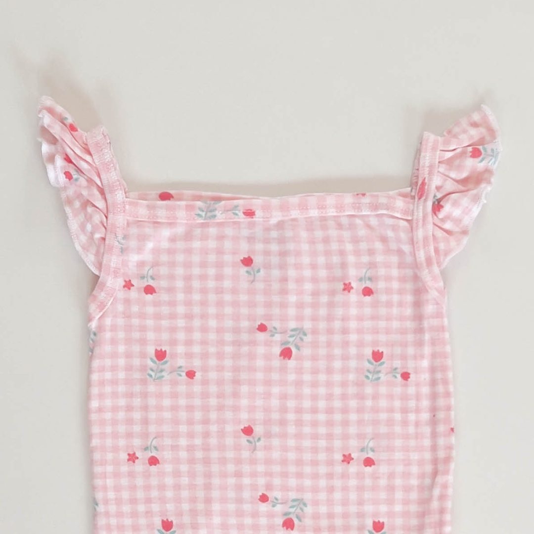 PINK FLORAL ONESIE
