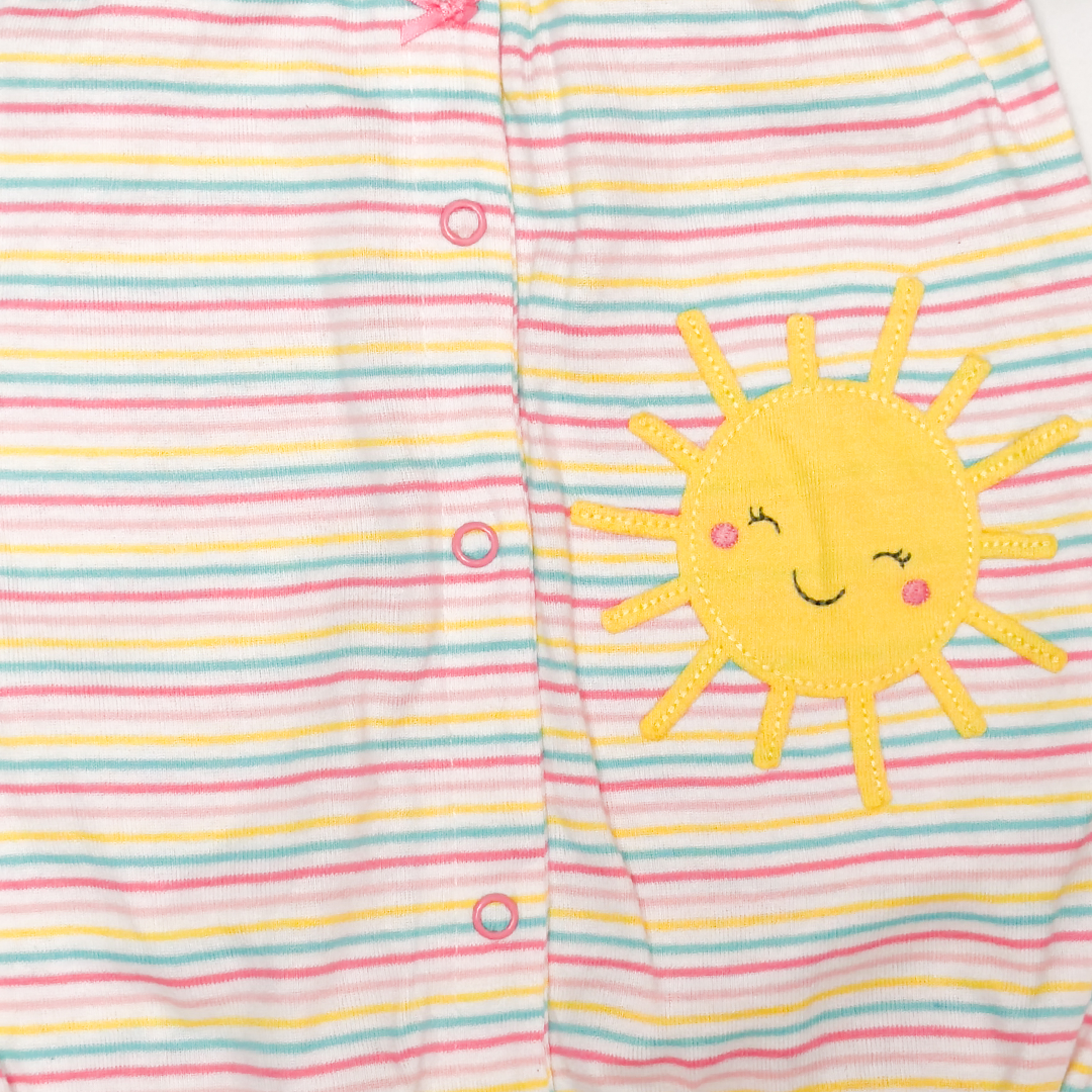 PINK YELLOW STRIPED JUMPSUIT