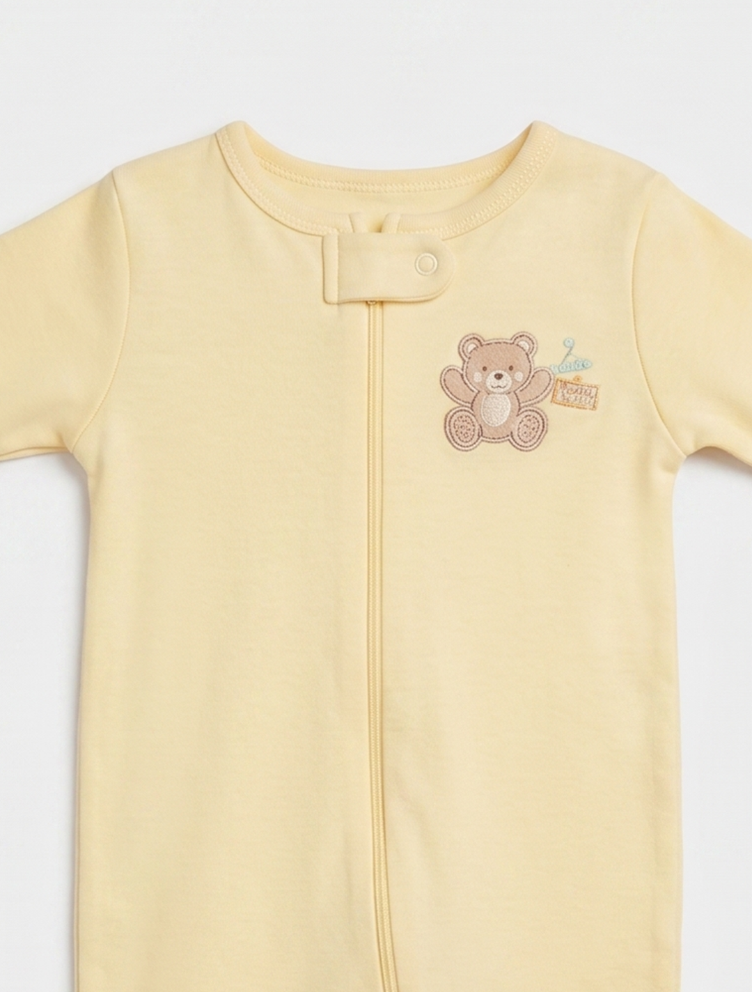 Lemonade yellow bear zipper sleepsuit