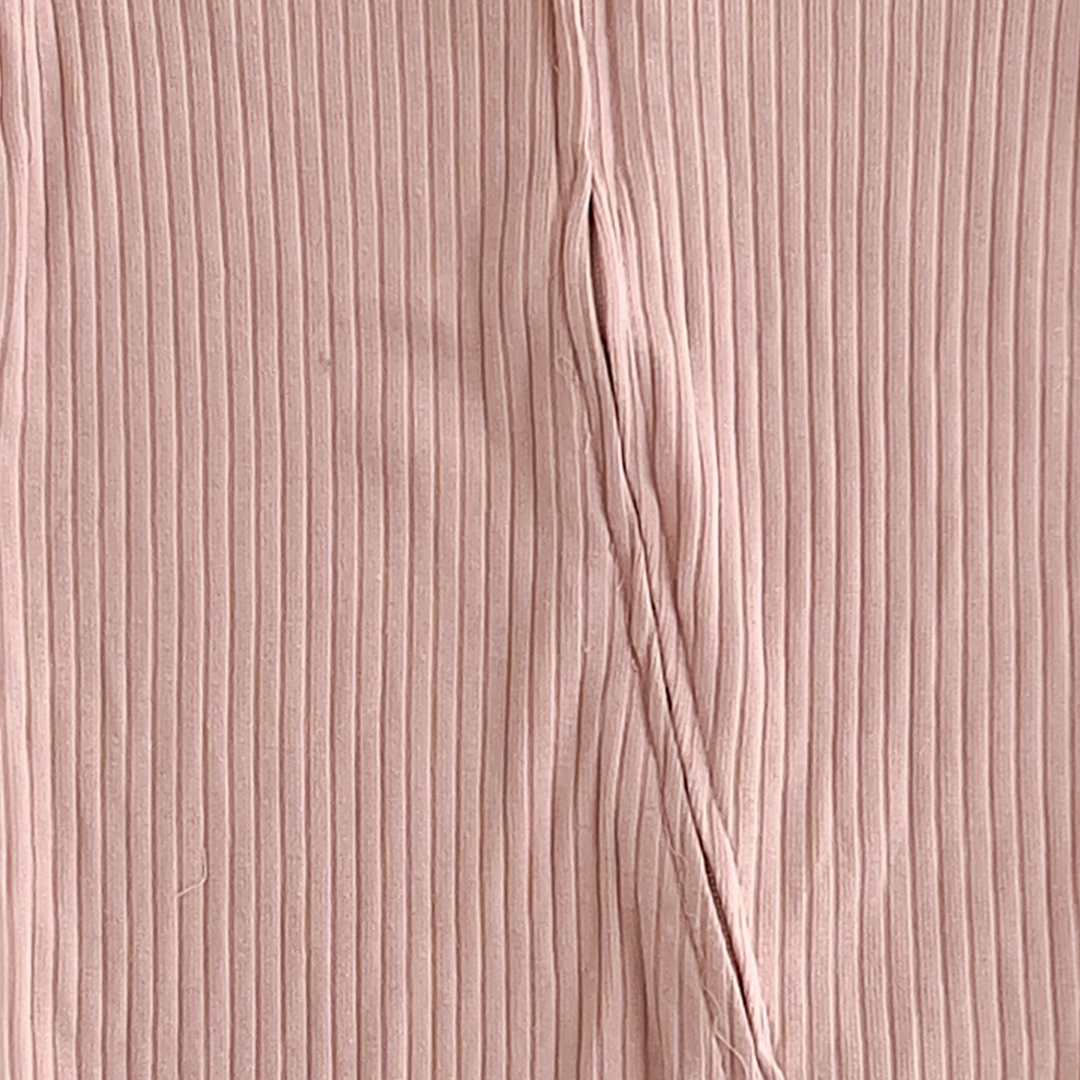 DUSTY PINK RIBBED ROMPER