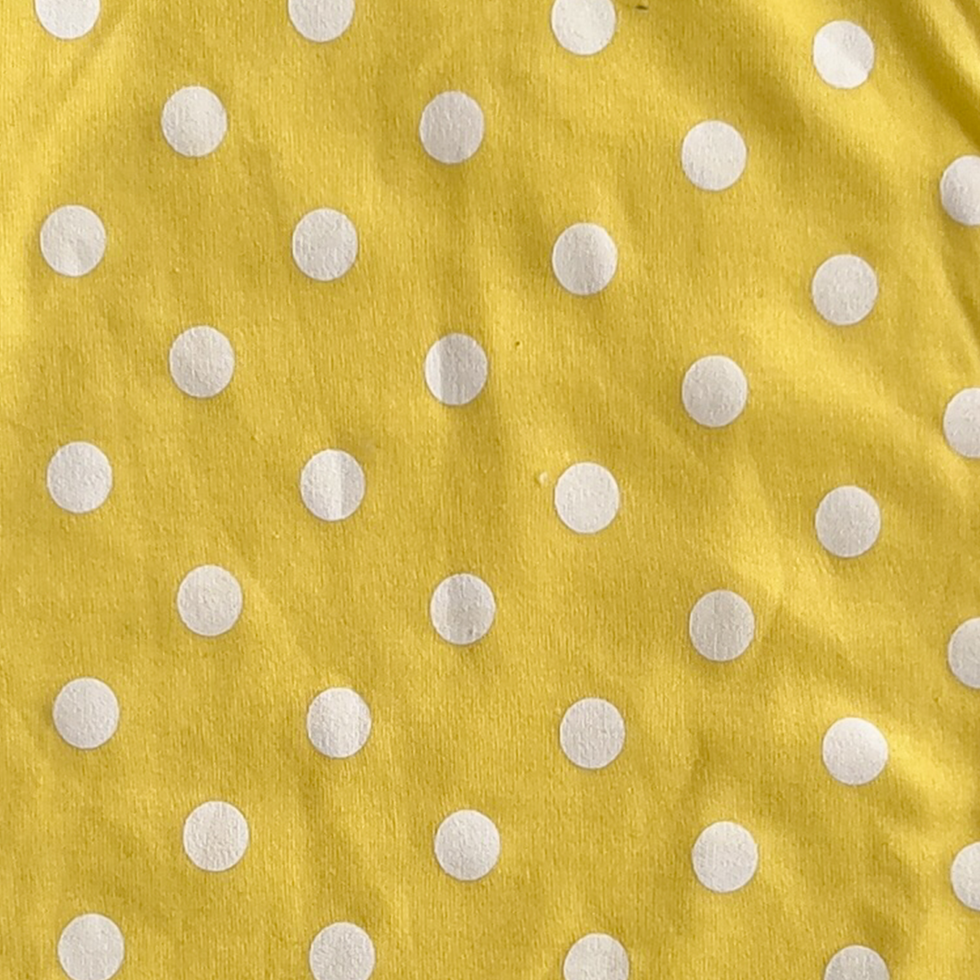 YELLOW POLKA DOTTED BURP CLOTH