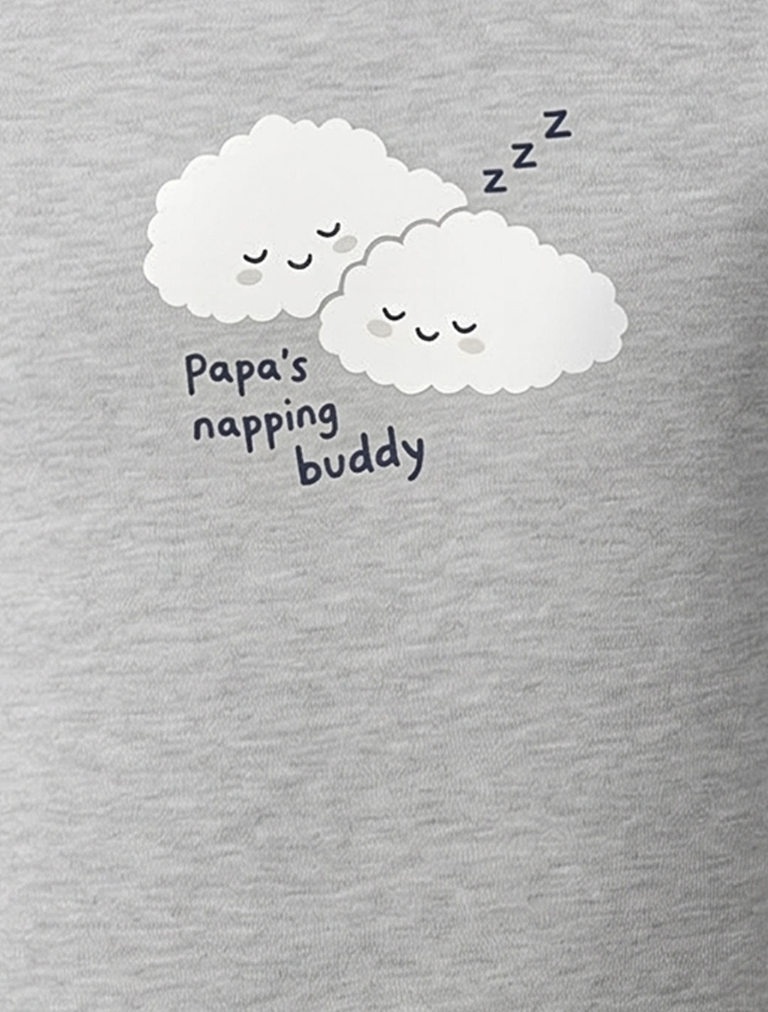 GREY CLOUD PRINTED ONESIE