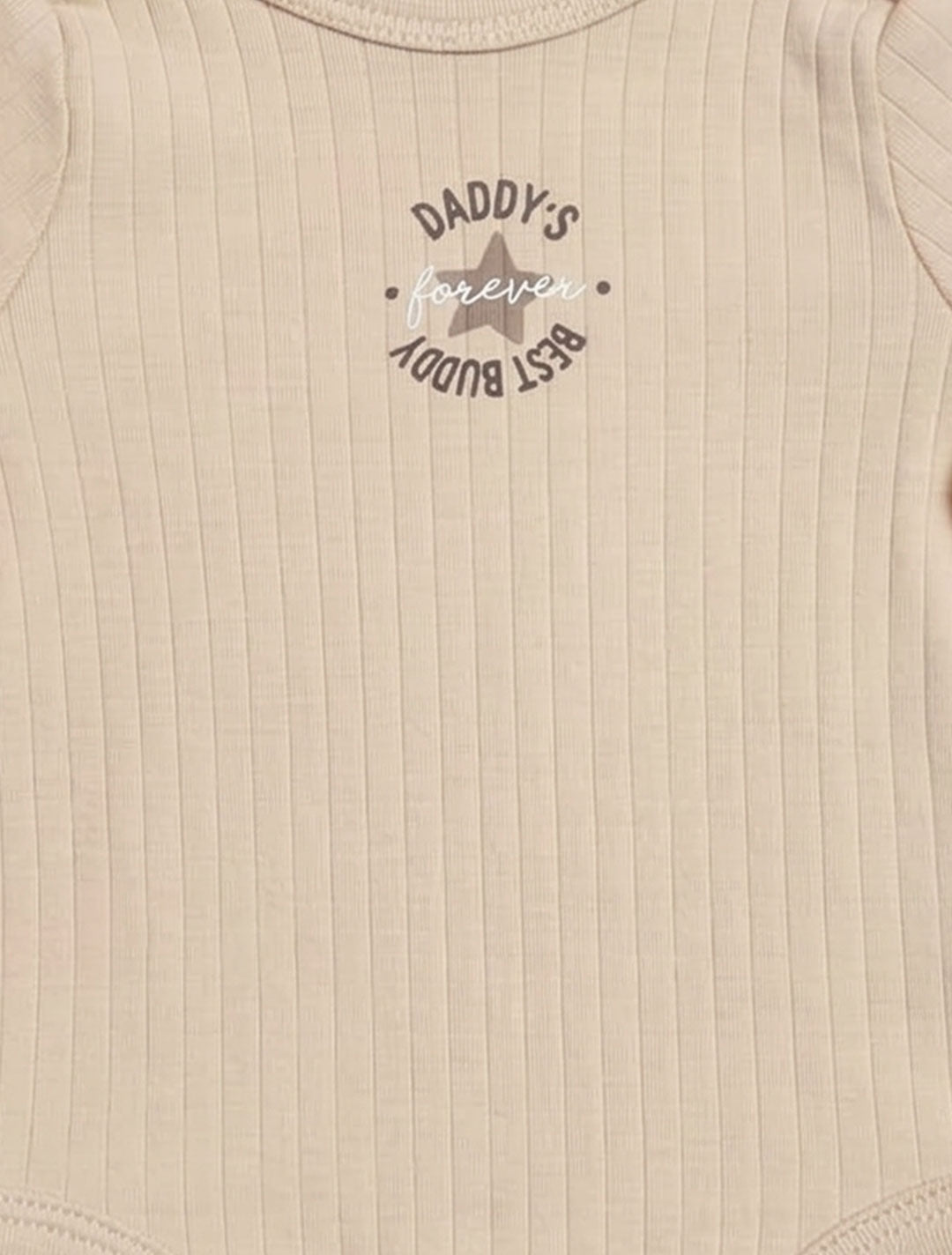 BEIGE RIBBED ONESIE