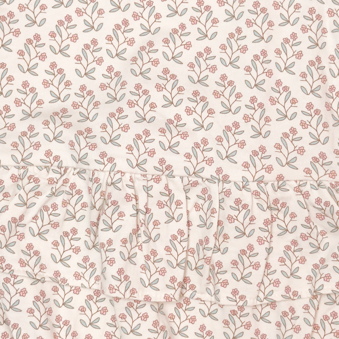 BEIGE FLORAL PRINTED SUNSUIT