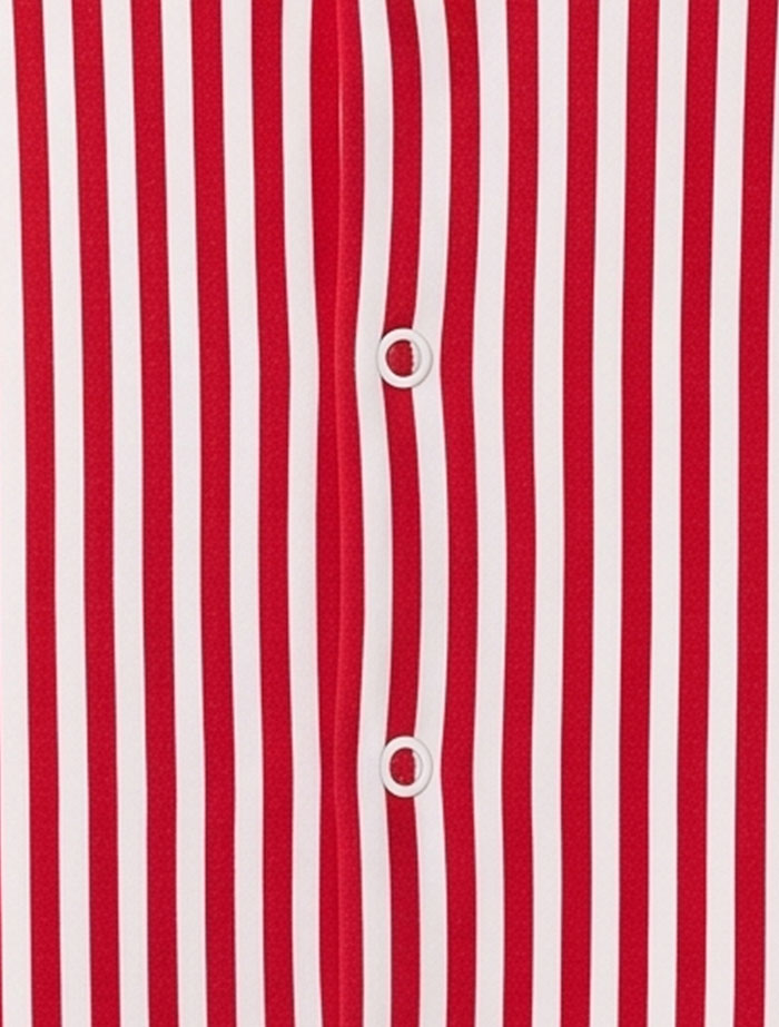 Red and white stripes button sleepsuit