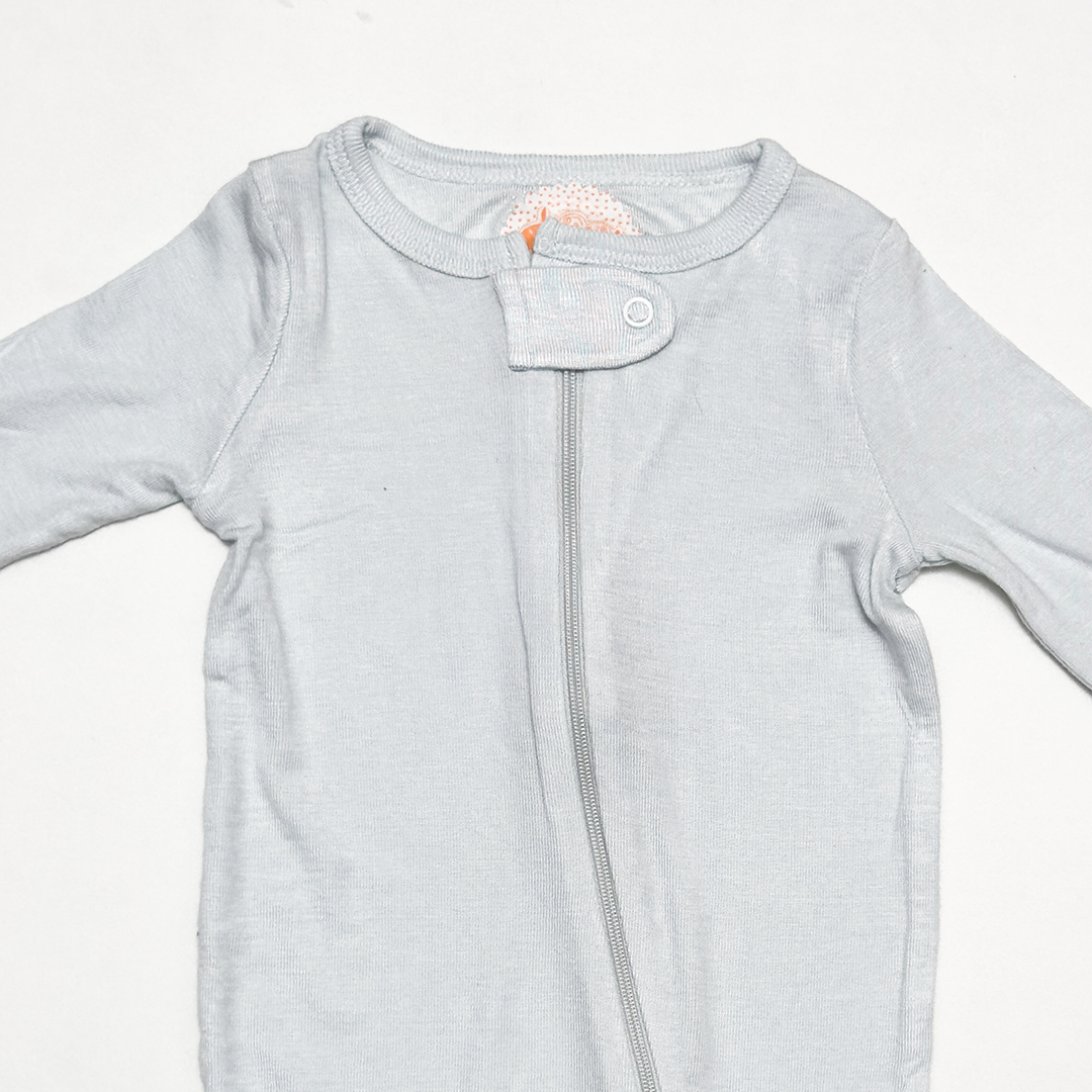 BABY BLUE ZIPPER VISCOUS SLEEPSUIT