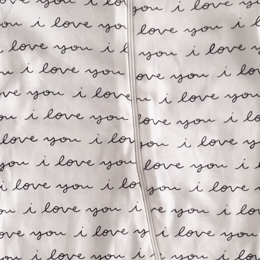 I LOVE YOU PRINT SLEEPSUIT