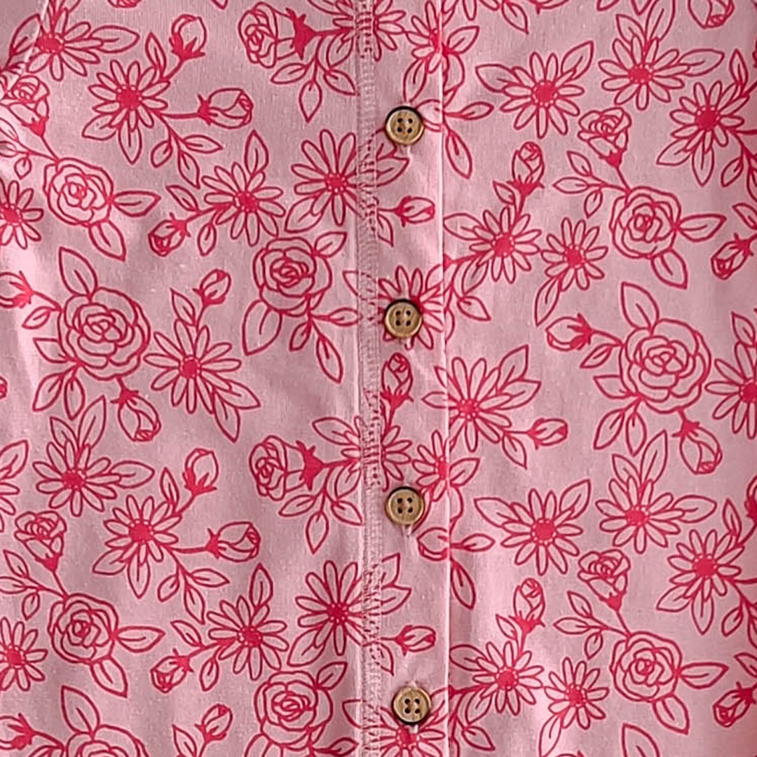 PINK FLORAL ROMPER