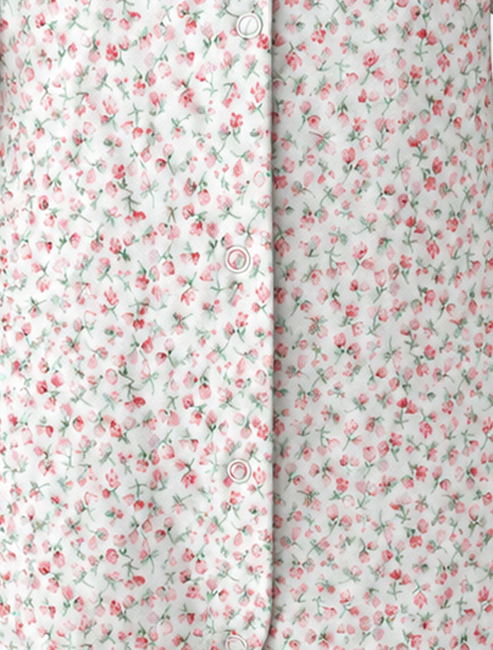 Pink and white floral sleep suit
