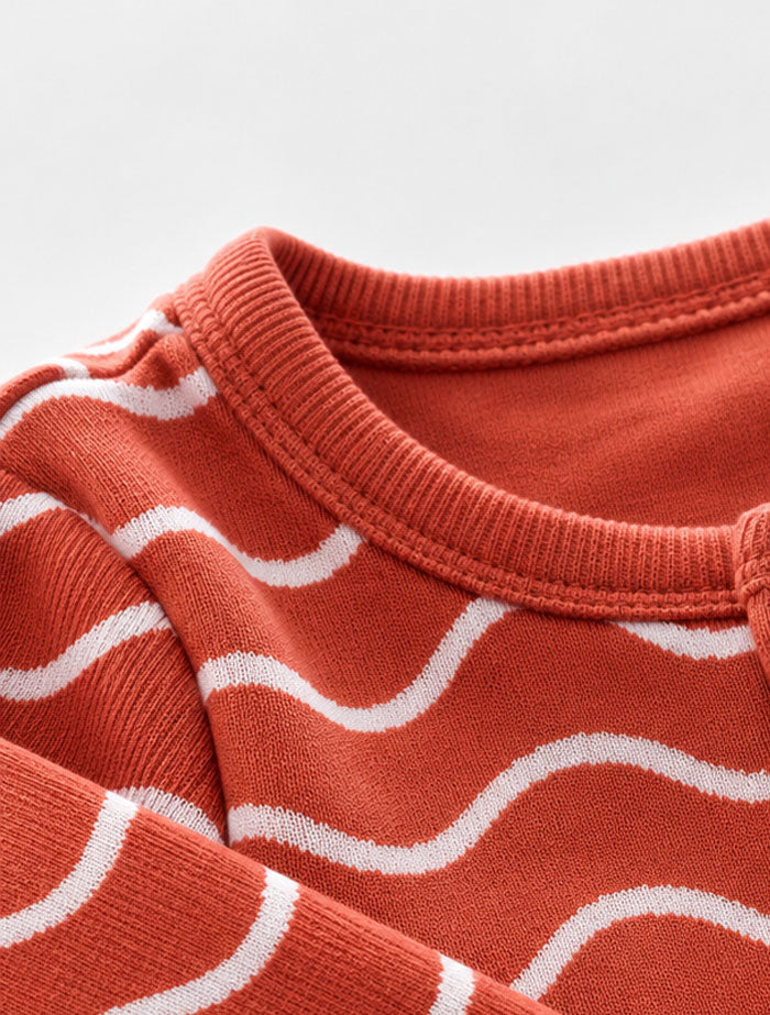 Burnt orange button sleep suit