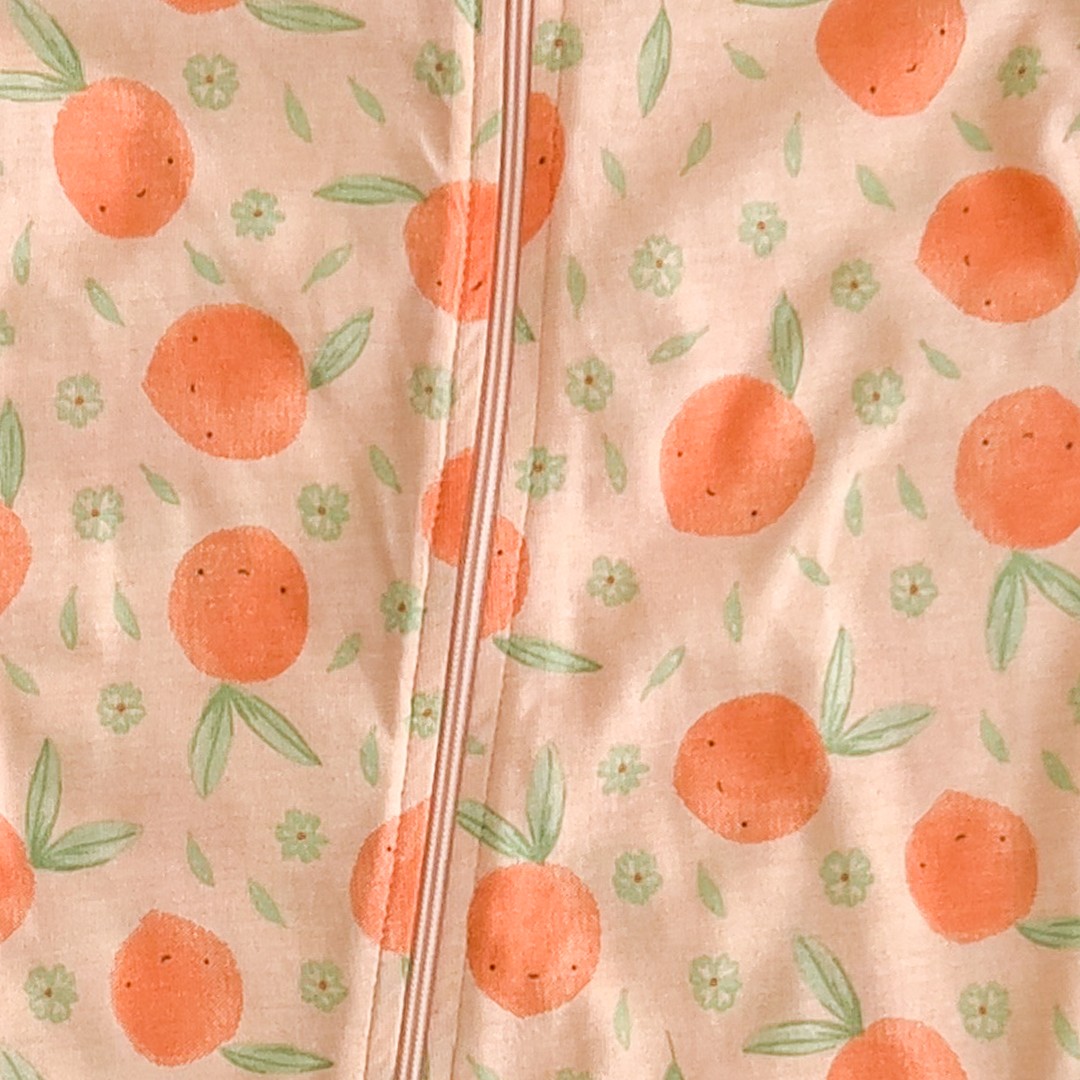 ORANGE PRINTED SLEEPSUIT