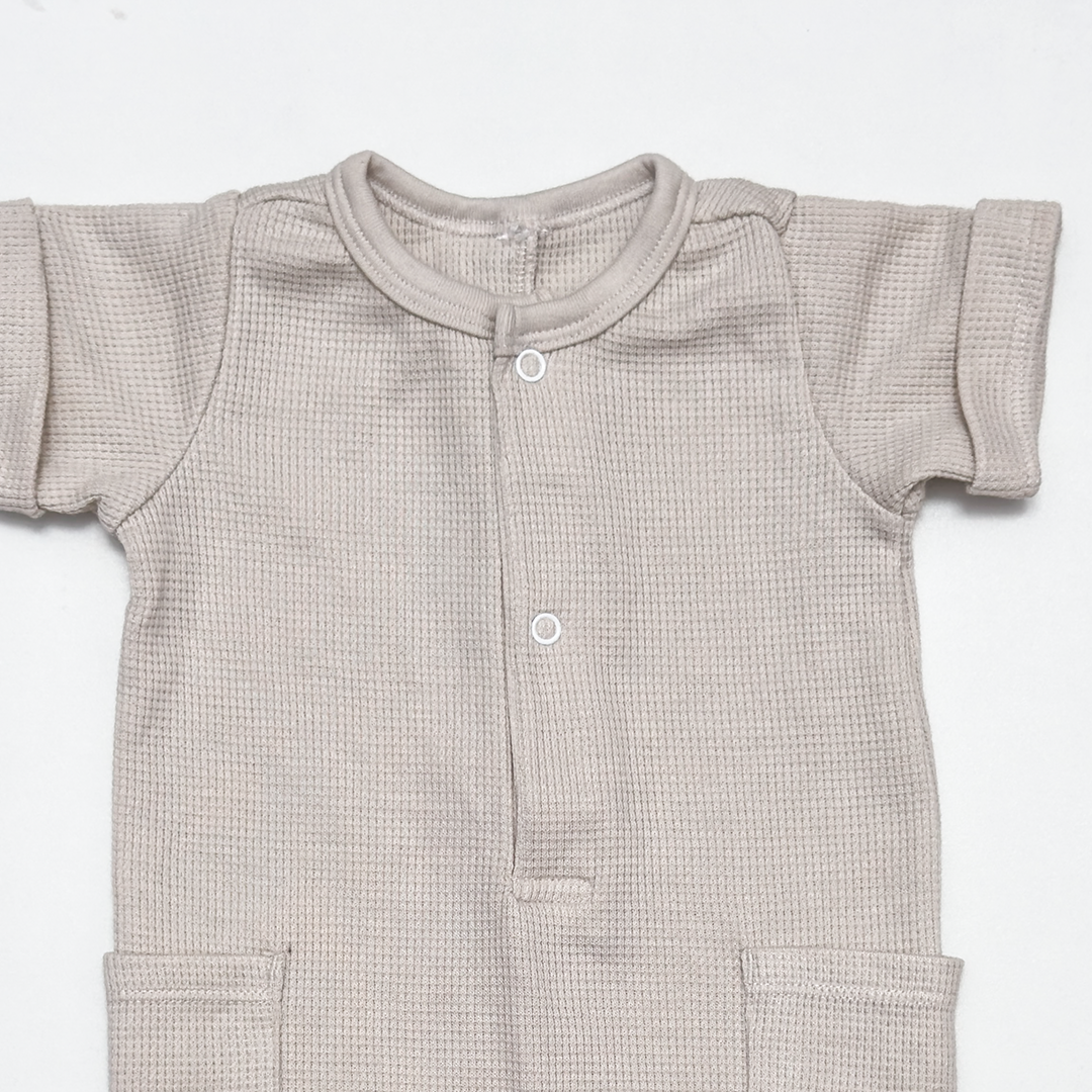 BEIGE KNITTED ROMPER