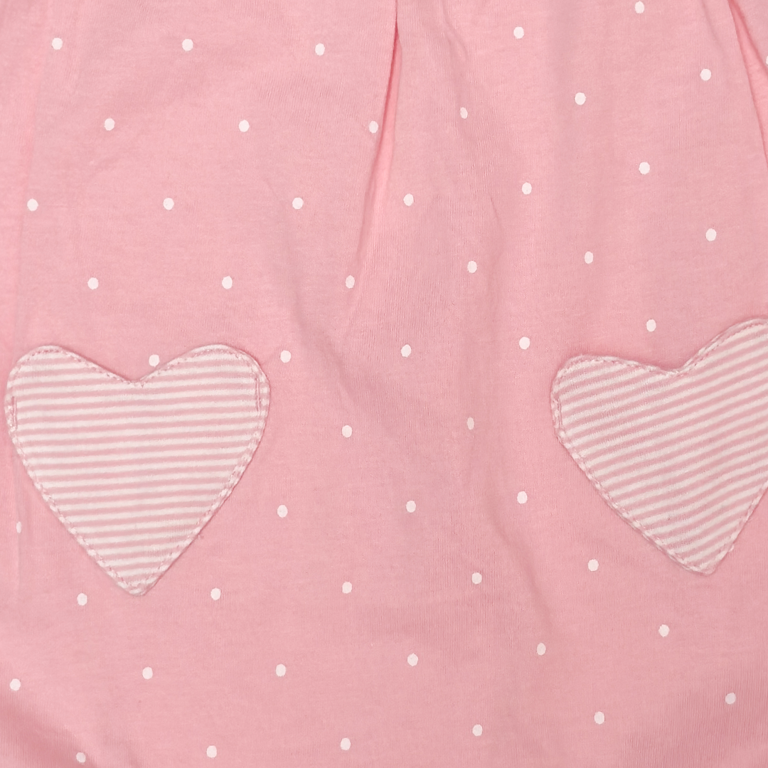 PINK POLKA DOTTED RUFFLES JUMPSUIT