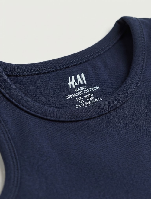Navy blue sleeveless onesie
